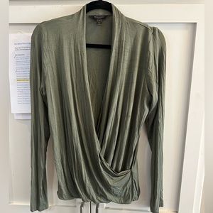 Green, Banana Republic Cross front shirt. Large, super soft!